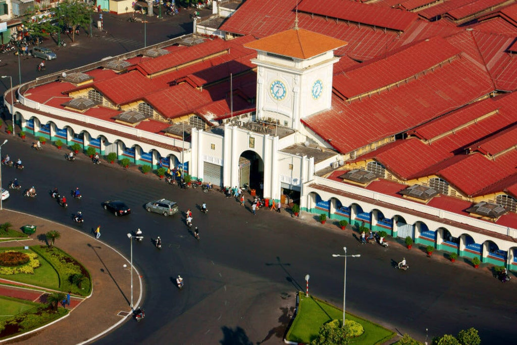 Ben Thanh Market seen from above, Ho Chi Minh City