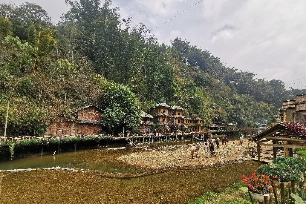 Cat Cat Village by the stream in Sapa