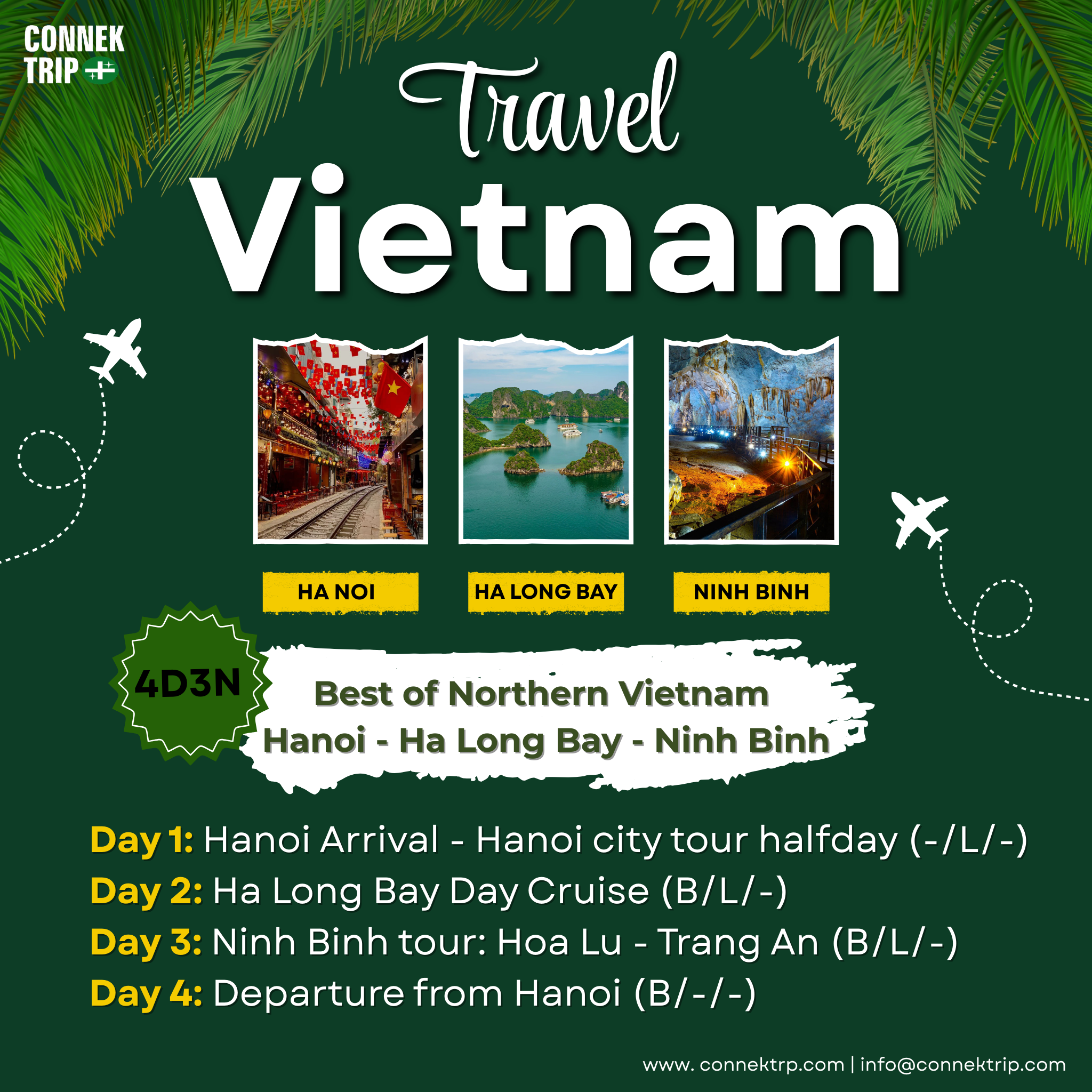 Hanoi - Ha Long - Ninh Binh 4D3N