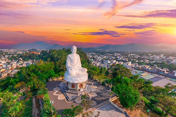 White Buddha statue at Long Son Pagoda, Nha Trang
