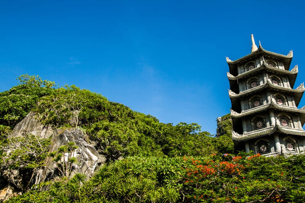 Pagoda tower at the Marble Mountains, Da Nang