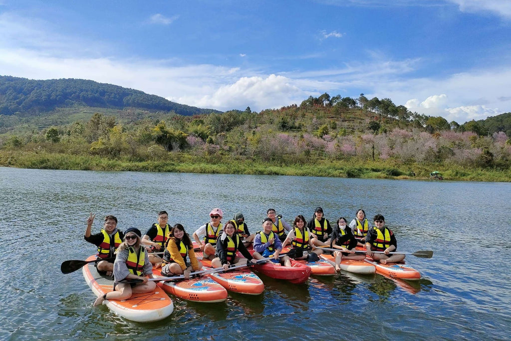 Stand-up paddle boarding on Tuyen Lam Lake, Da Lat